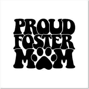 Proud Foster Mom Groovy Posters and Art